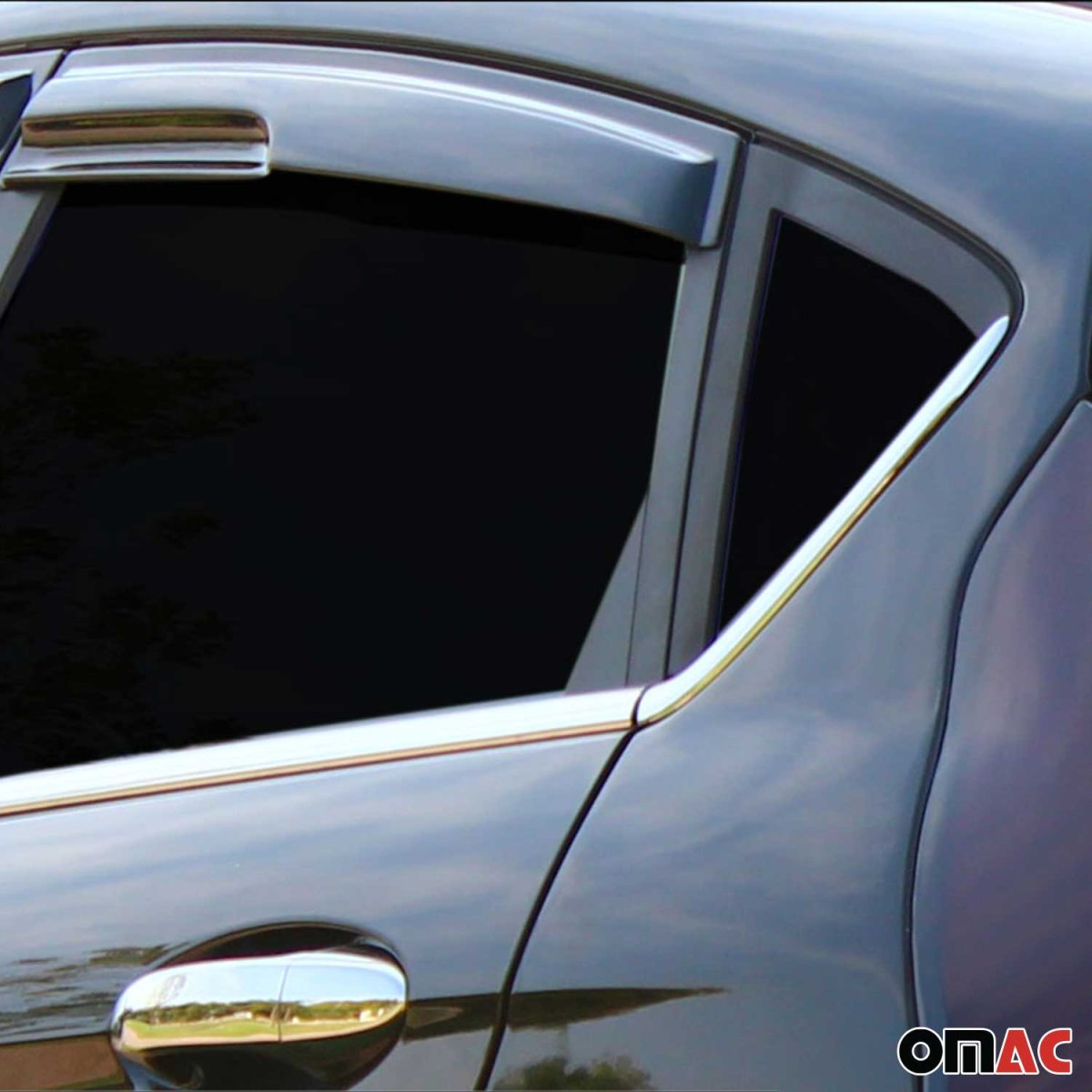 Ford Fiesta Window Trim - Omac - S.Steel - Gloss Silver - '11-'19